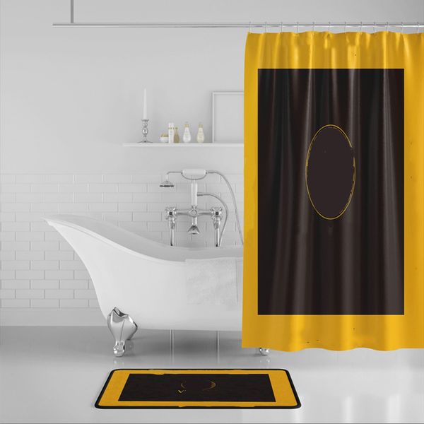 Tapetes de banho digital de luxo moda rápida chuveiro seco cortinas ornamento de personalidade interior dois conjuntos de peças