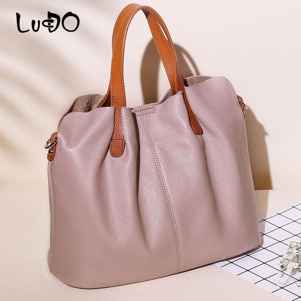 

evening bags fashion hit color first layer cowhide handbag picture mother big shoulder messenger 2021 leather luxury women's tote