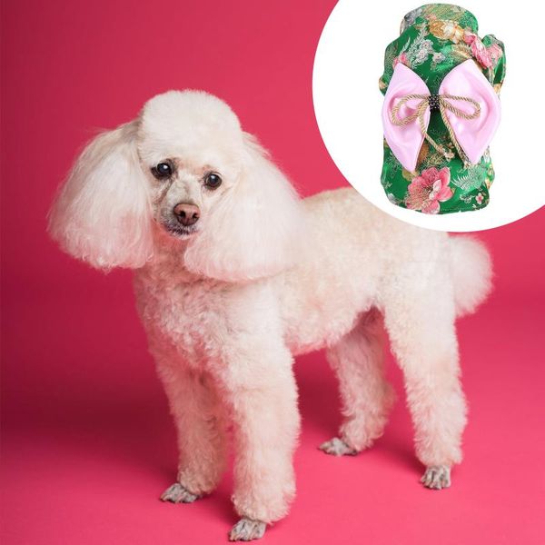 

cat costumes pet brocade japanese kimono floral costume bowknot dog dress clothes