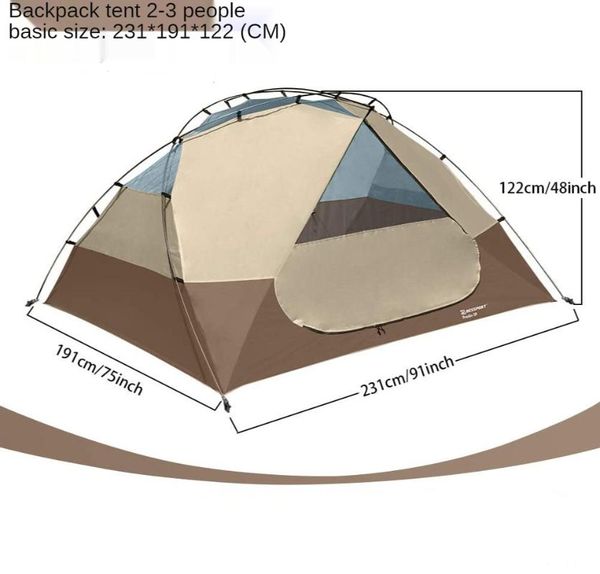 

tents and shelters lightweight rainproof sunscreen double door quick opening tent outdoor camping hiking trip