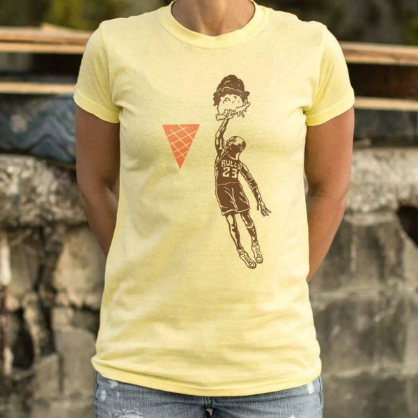 

double scoop dunk t-shirt | women's short sleeve top, White;black