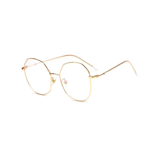 

designer sunglasses myopia full polygon diamond large frame new metal optics clear glasses 6041olo, White;black