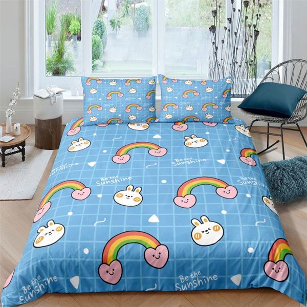 

cartoon animals bedding set king  size dog duvet cover sets with pillowcase bedspread bed linens drop