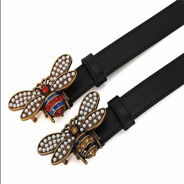 

women's wear sleek bee belt, size 2.5 luxury fashion men's wears designer metal buckle net, Black;brown