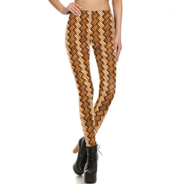 

[you're my secret] 3d rope printing leggings women fashion slim pencil trousers high waist elasticity seamless leggins pant women', Black