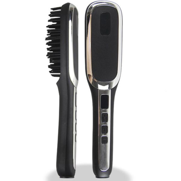 

electric hair brushes straightener comb ceramic straightening brush men's straight beard lcd styling heating