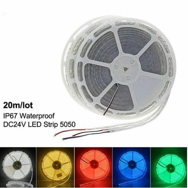 

5m 20m led strip light dc 12v 24v waterproof rgb white 3m tape string jk1220 strips