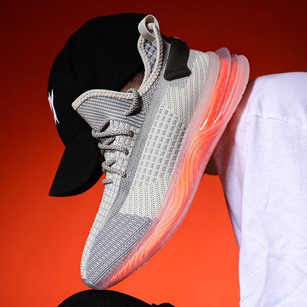 

2021 sports fashion casual korean running flying woven men's sho, Black