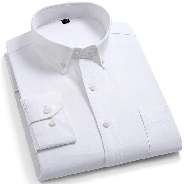 

100% cotton oxford down button collar long sleeve slim fit men casual solid shirts men's, White;black