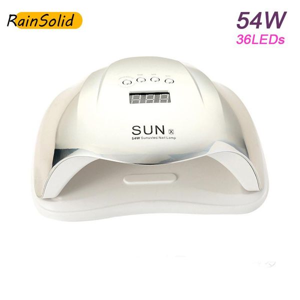 

nail dryers 54w sunx uv led lamp dryer for drying semi-permanent gel varnish with time smart sensor manicure art equipment