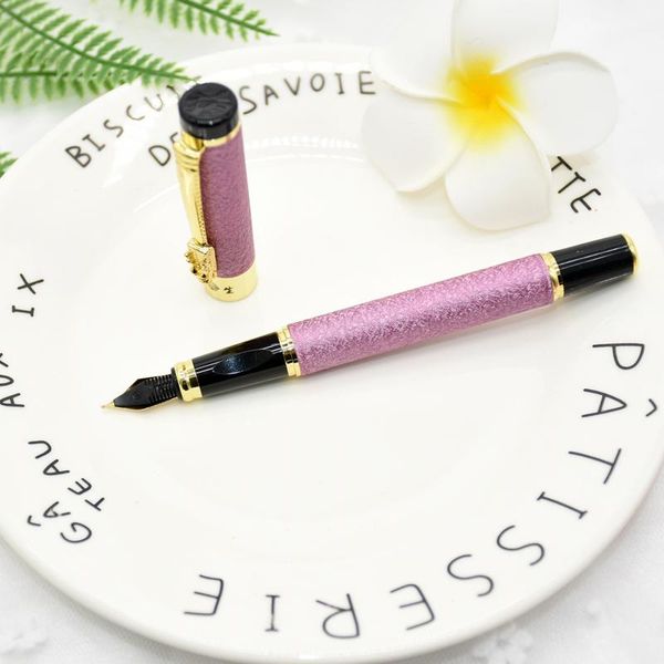 

1pcs high-grade fountain pen dragon crystal metal business writing signature calligraphy office stationery pens
