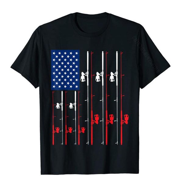 

men's t-shirts fishin rod us flag shirt | cute fish t-shirt gift male tshirts & tees cotton casual, White;black