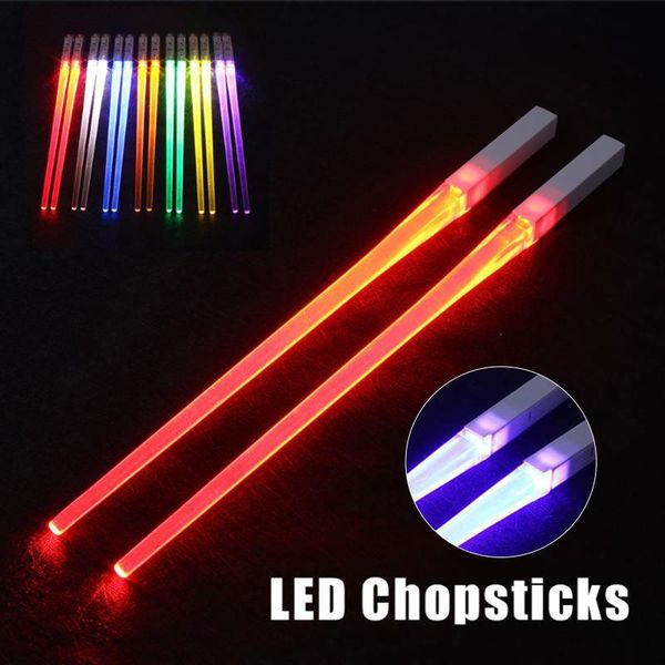 

chopsticks transparent reusable led glow with removable handle concert party supplies d6