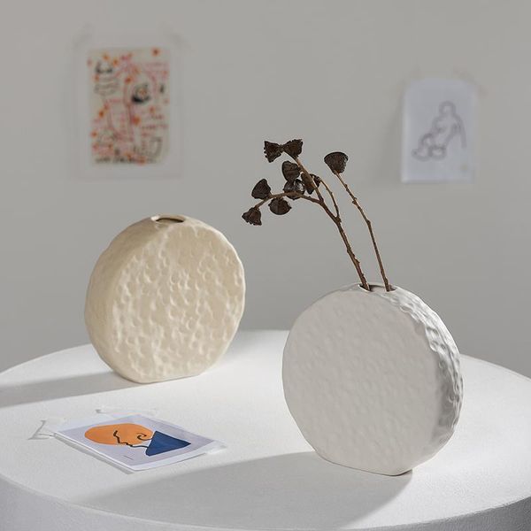 

nordic modern plant vases table minimalist creative geometric design small ceramic vase office bedroom jarrones home decor df50h