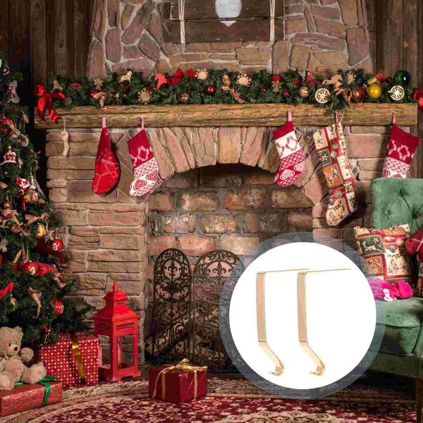 

christmas decorations 2pcs stocking hangers fireplace mantel hanging hooks