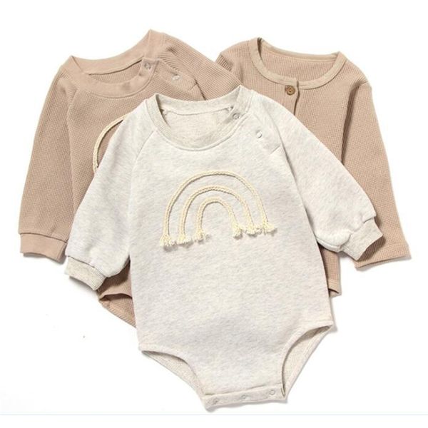 

boys outfits girl boy rompers 0-2y autumn born clothes for girls long sleeve baby jumpsuit 210417, Blue