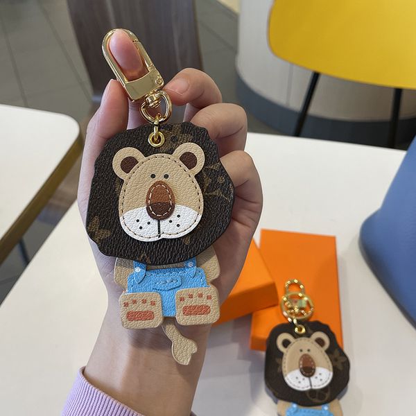 

animal key chains rings accessories flower lion cow pu leather car keychains buckle fashion jewelry gift bag charms pendant keyring holder, Slivery;golden