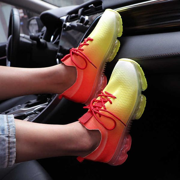 

air cushion sneakers women's 2021 mh breathable flying woven sho large