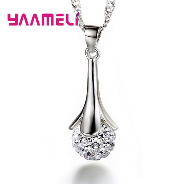 

wedding jewelry sets fast dispatch women/girls drop pendant earrings necklace 925 sterling silver exquisite birthday party gifts, Slivery;golden