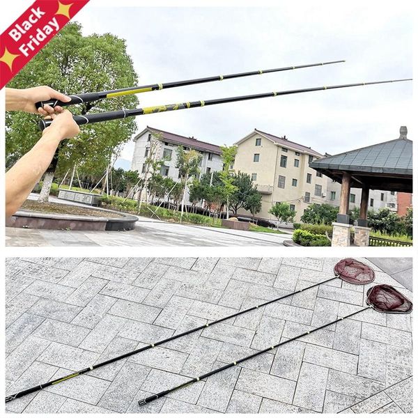 

fishing accessories net ultralight carbon pole nets triangular landing retractable folding telescoping