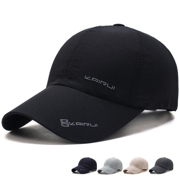 

outdoor hats sport running baseball mesh hat men quick-drying summer visor cap golf travel sun z0613, Black;white