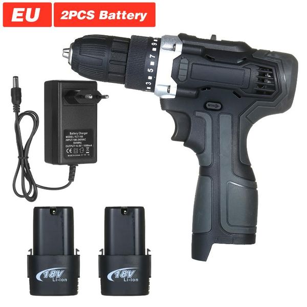 

professiona electric drills 18v 2-speed cordless drill driver 15+1 clutch max 50nm torque variable speed 3/8-inch compact with led light