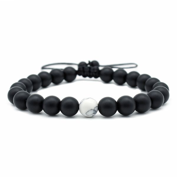 

70% off 2021 new jewelry 8mm tiger eye white pine adjustable bracelet, Black