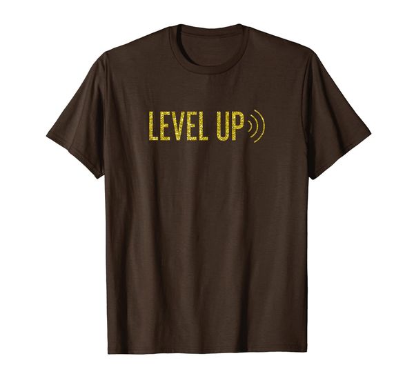 

cool gold level up volume sound music audio t-shirt, White;black