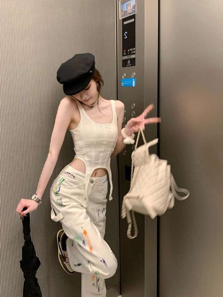 

loves pure desire girl suspender and thin vest, Blue