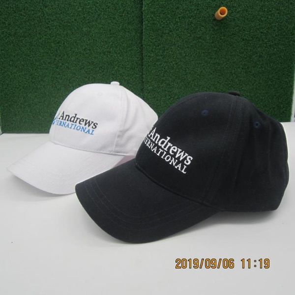 

outdoor hats 100% cotton 6 panel baseball golf sport cap, Black;white
