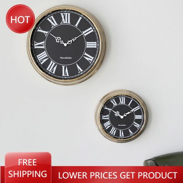

wall clocks novelty clock aesthetic roman numeral industrial european creative classic nordic rose gold reloj pared decor