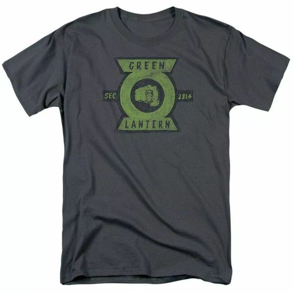 

green lantern section t shirt mens licensed dc comics tee charcoal, White;black