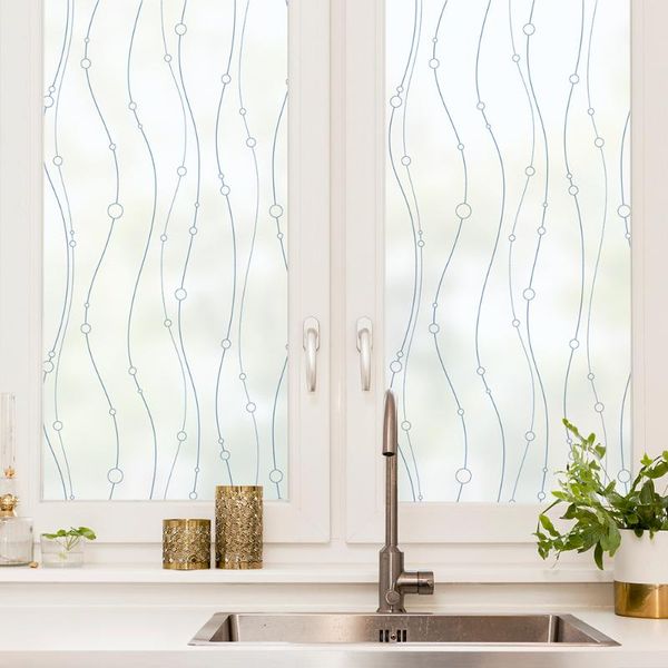 

window stickers line pattern sticker privacy shading bedroom bathroom kitchen balcony comfortable and fresh heat insulation film