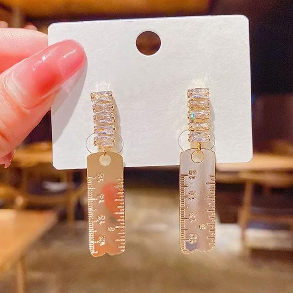 

high grade statement personality long bar dangle earrings gold/silver color big fashion jewelry for women