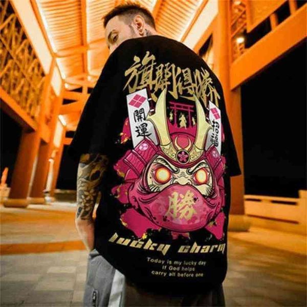 

men's t-shirts new fashion style lucky printed short sleeve t shirts summer hip hop casual japanese streetwear 210409, White;black