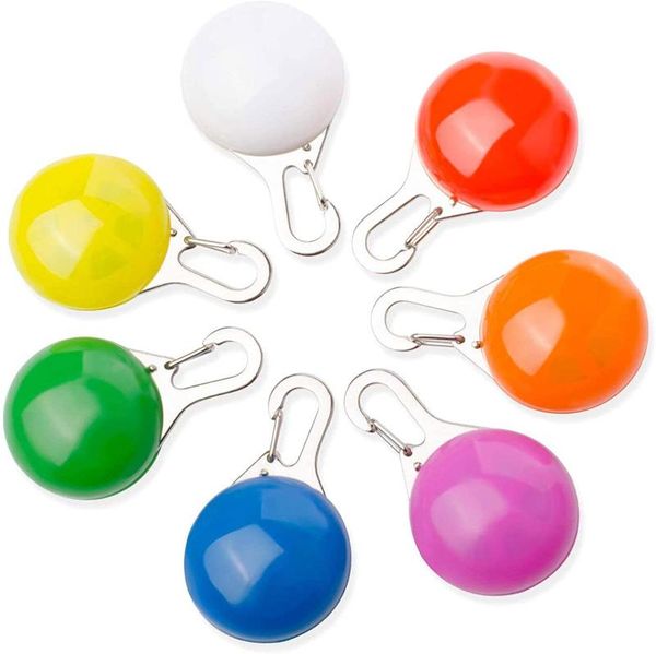 

dog collars & leashes 7pcs collar light, clip on led pet lights for collar, waterproof safety night