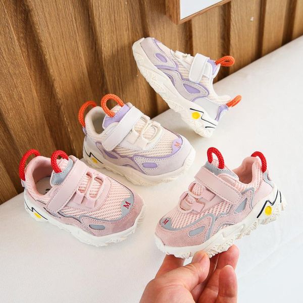 

first walkers spring autumn children's running shoes baby fashion sneakers pink beige color infant casual