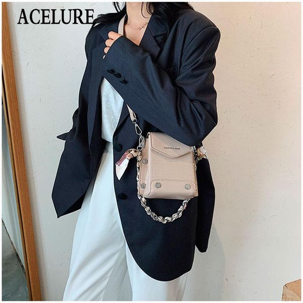 

evening bags acelure black alligator pu leather small shoulder crossbody for women fashion al-match messenger ladies bolsa feminina