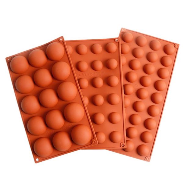 

baking & pastry tools spherical silicone mold, non-slip oven tray is very strong, cooking cakes 3pcs