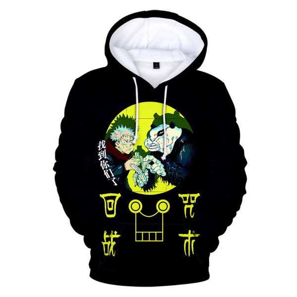 

men's hoodies & sweatshirts 3d print jujutsu kaisen sweashirts men women fashion autumn hip hop pullover hoodie casual boys girls cloth, Black
