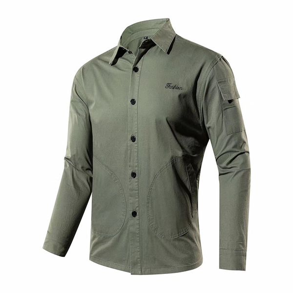 

men's shirts 2021 pring tooling long leeve pure cotton caual, White;black