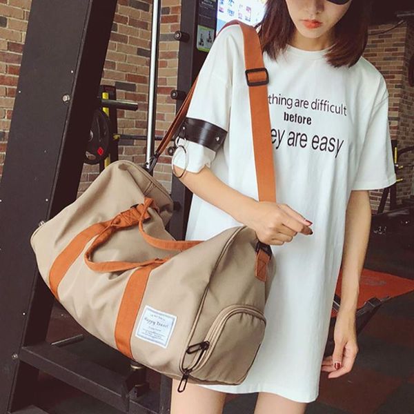 

duffel bags travel diagonal oxford cloth handbag men sports fitness separation exercise large capacity zipper bag female big training