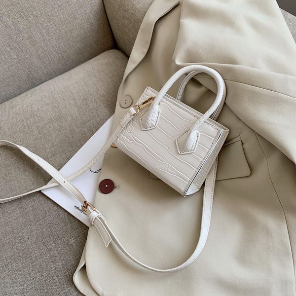

super mini pu leather crossbody bags for women 2021 crocodile pattern shoulder handbags female travel lipstick totes
