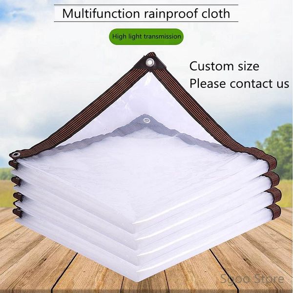 

shade custom size transparent rainproof cloth pe film balcony