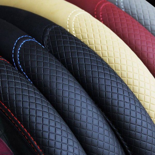 

steering wheel covers cover breathable elasti universal car fiber skin auto elastic skid proof steering-wheel styling