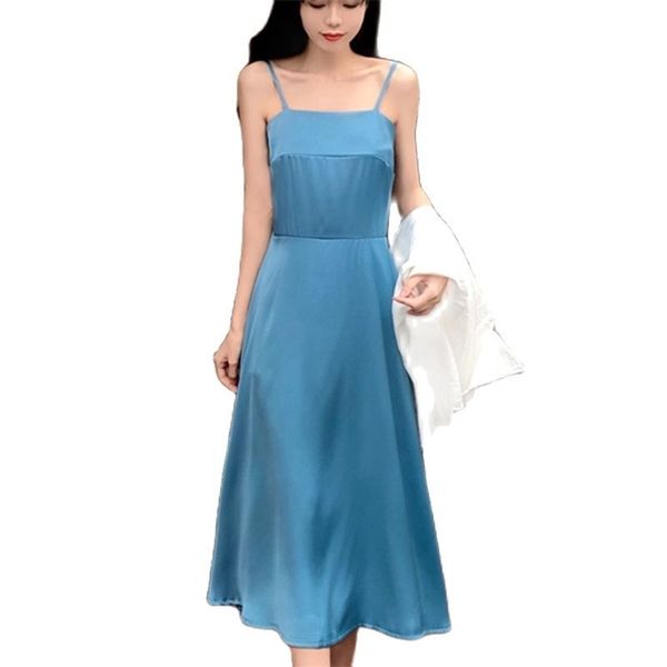 

4xl elegant dress women's french waist slim suspender skirt summer and korean fashion clothing 210520, Black;gray