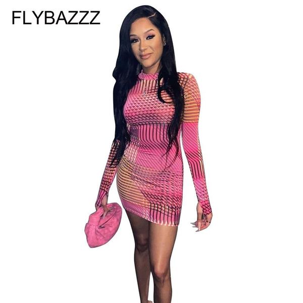 

casual dresses women 2021 autumn striped print skinny mini dress turtleneck long sleeve office lady bodycon streetwear female vestido, Black;gray