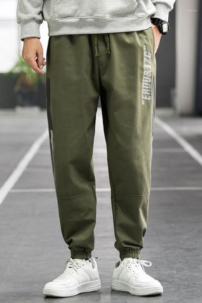

men's pants fashion armygreen cargo harajuku trend streetwear men casual elastic waist joggers clothing trousers, Black