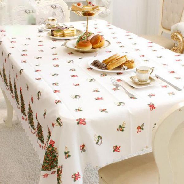 

table cloth christmas decor tablecloth holly & red ribbons runner 150*180cm high quality