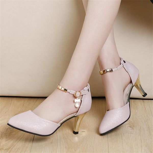 

sandals pink/white strappy heels party for women summer shoes woman heel sandal dress womens medium, Black